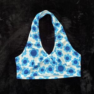 Groovy flower crop halter top